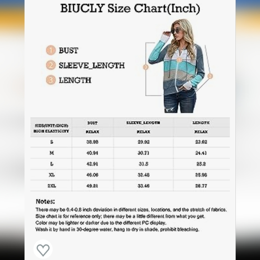 Knit womens med zip up hooded sweater - Picture 5 of 5